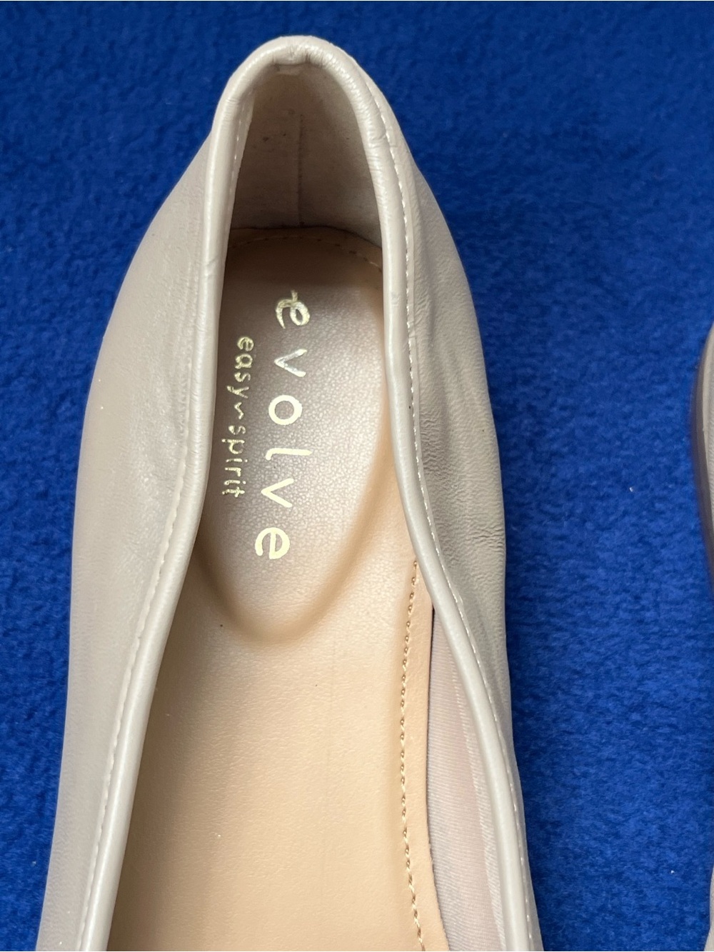 Easy Spirit Evolve Taupe Leather Loafers with Gold Chain Detail - Picture 11 of 11